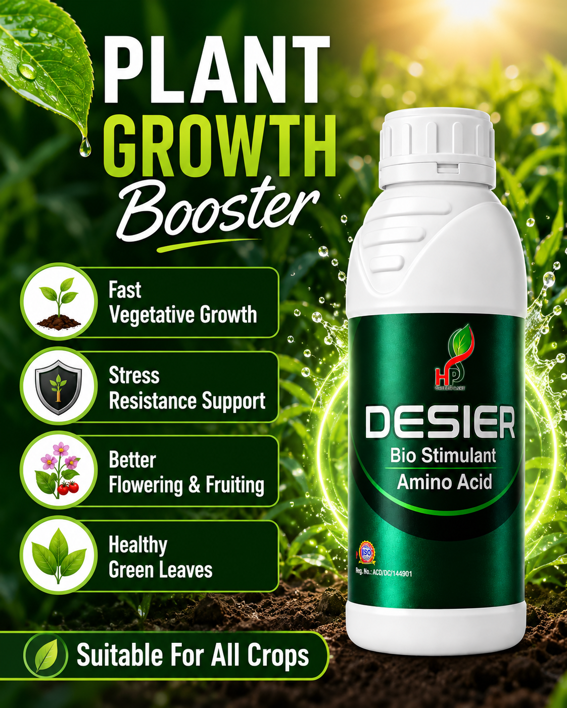 Amino Acid Fertilizer 1 Litre – All Crop Plant Growth & Nutrient Support